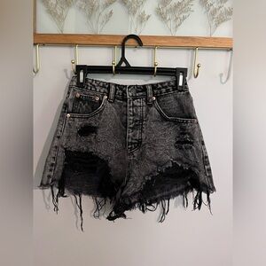Southern Alternative. High Rise Distressed Shorts.